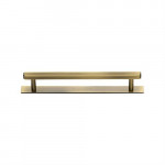 M Marcus Heritage Brass Hexagonal Design Cabinet Pull with Plate 128mm Centre to Centre